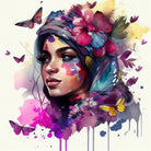 Watercolor Floral Arabian Woman #9 by Isabel Cerdá Muñoz on GIANT ART - pink digital painting