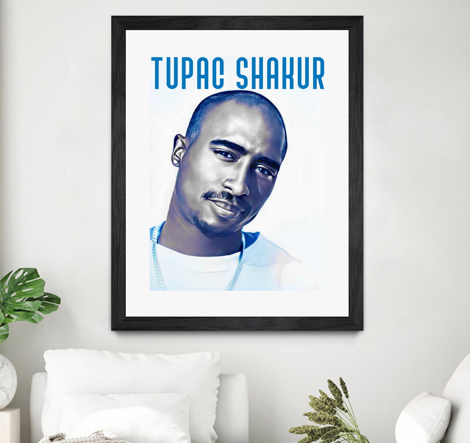 Tupac Shakur by Sergej Midas on GIANT ART - white digital drawing