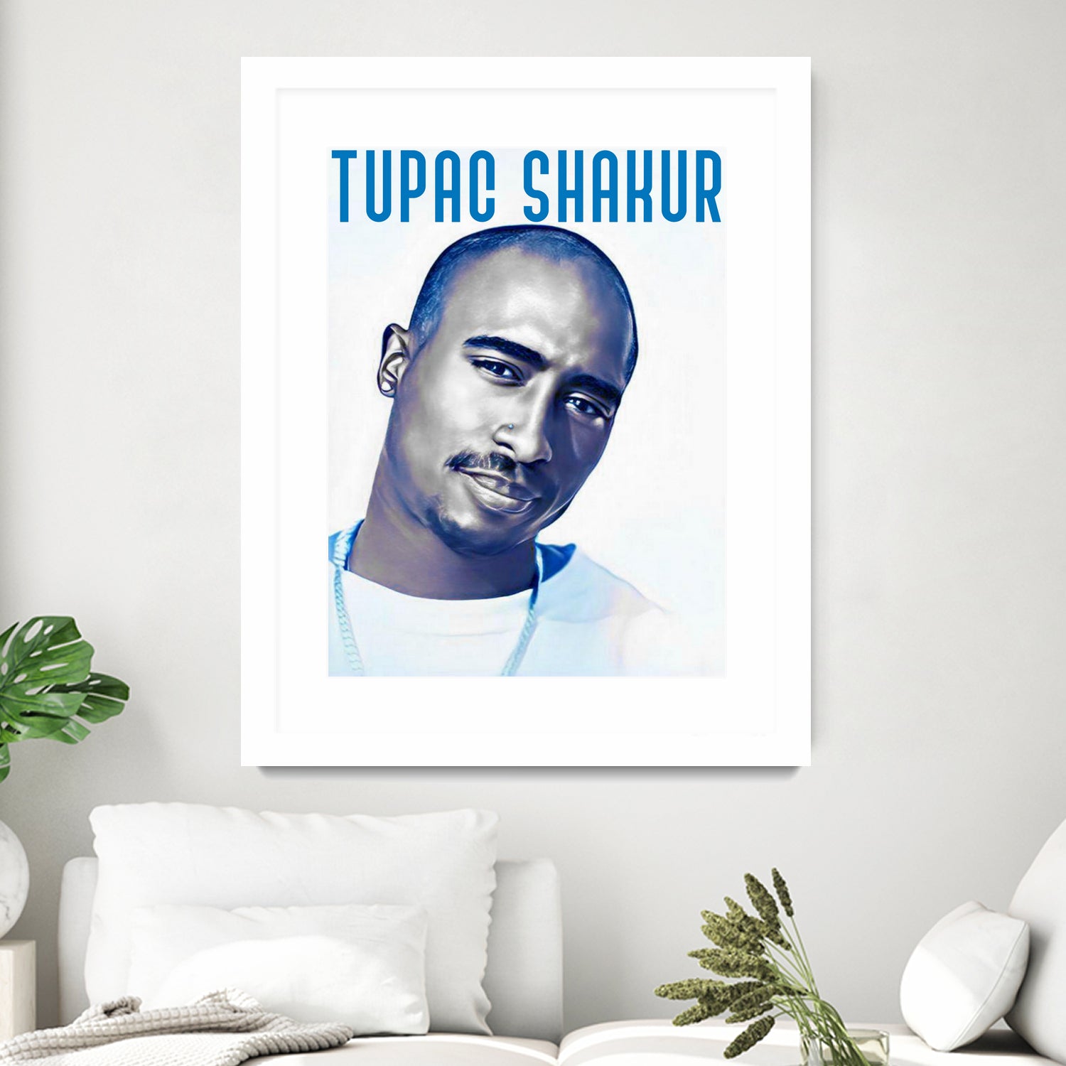 Tupac Shakur by Sergej Midas on GIANT ART - white digital drawing