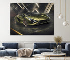 Lamborghini v2 in watercolor-sports car by miguel angel romero franco on GIANT ART - white digital drawing