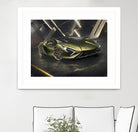 Lamborghini v2 in watercolor-sports car by miguel angel romero franco on GIANT ART - white digital drawing