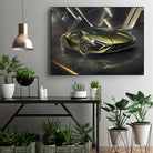 Lamborghini v2 in watercolor-sports car by miguel angel romero franco on GIANT ART - white digital drawing