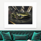 Lamborghini v2 in watercolor-sports car by miguel angel romero franco on GIANT ART - white digital drawing