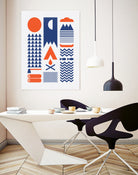 Simplify by Rick Crane on GIANT ART - blue vector illustration