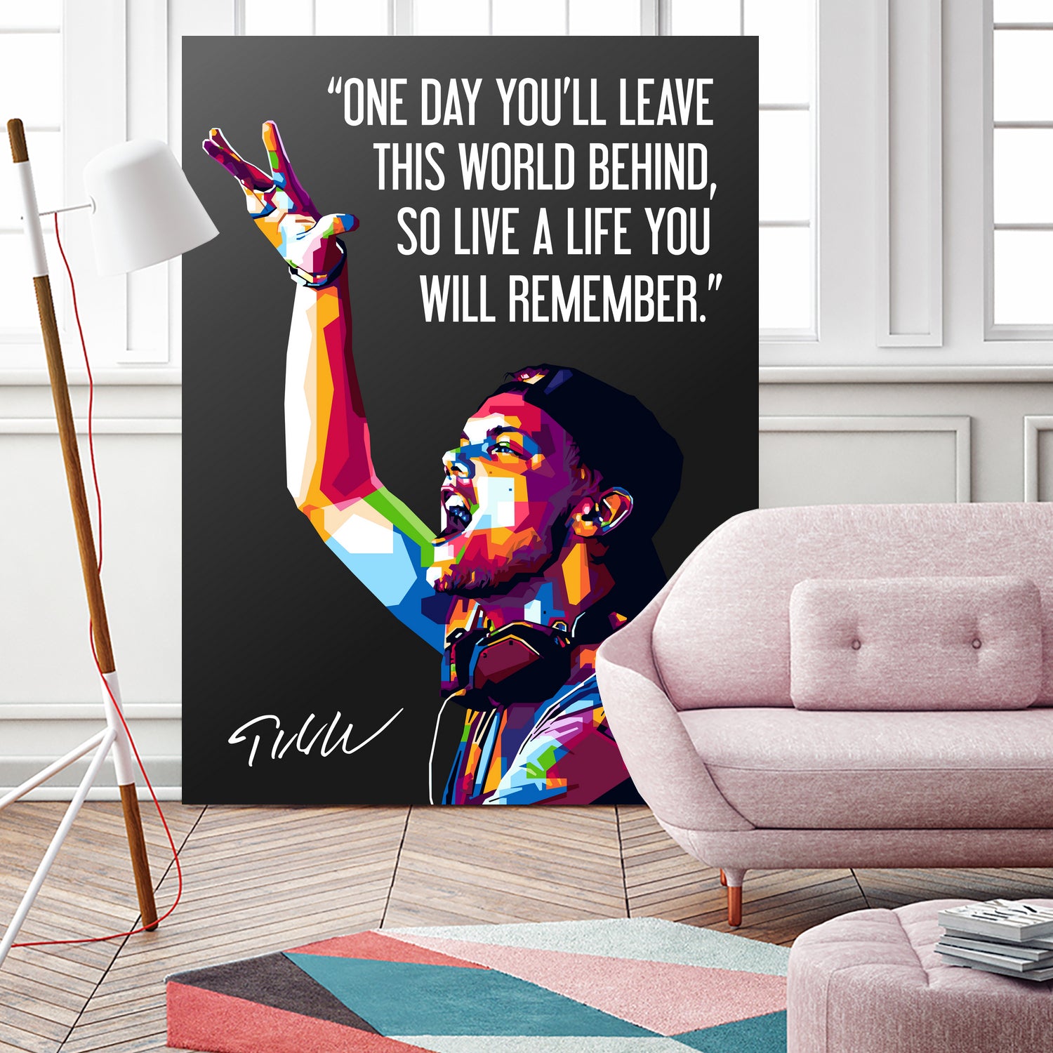 Avicii Quotes by Muamar Kadhafi on GIANT ART - black digital drawing