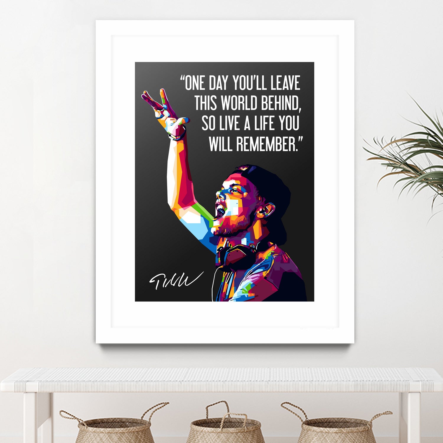 Avicii Quotes by Muamar Kadhafi on GIANT ART - black digital drawing