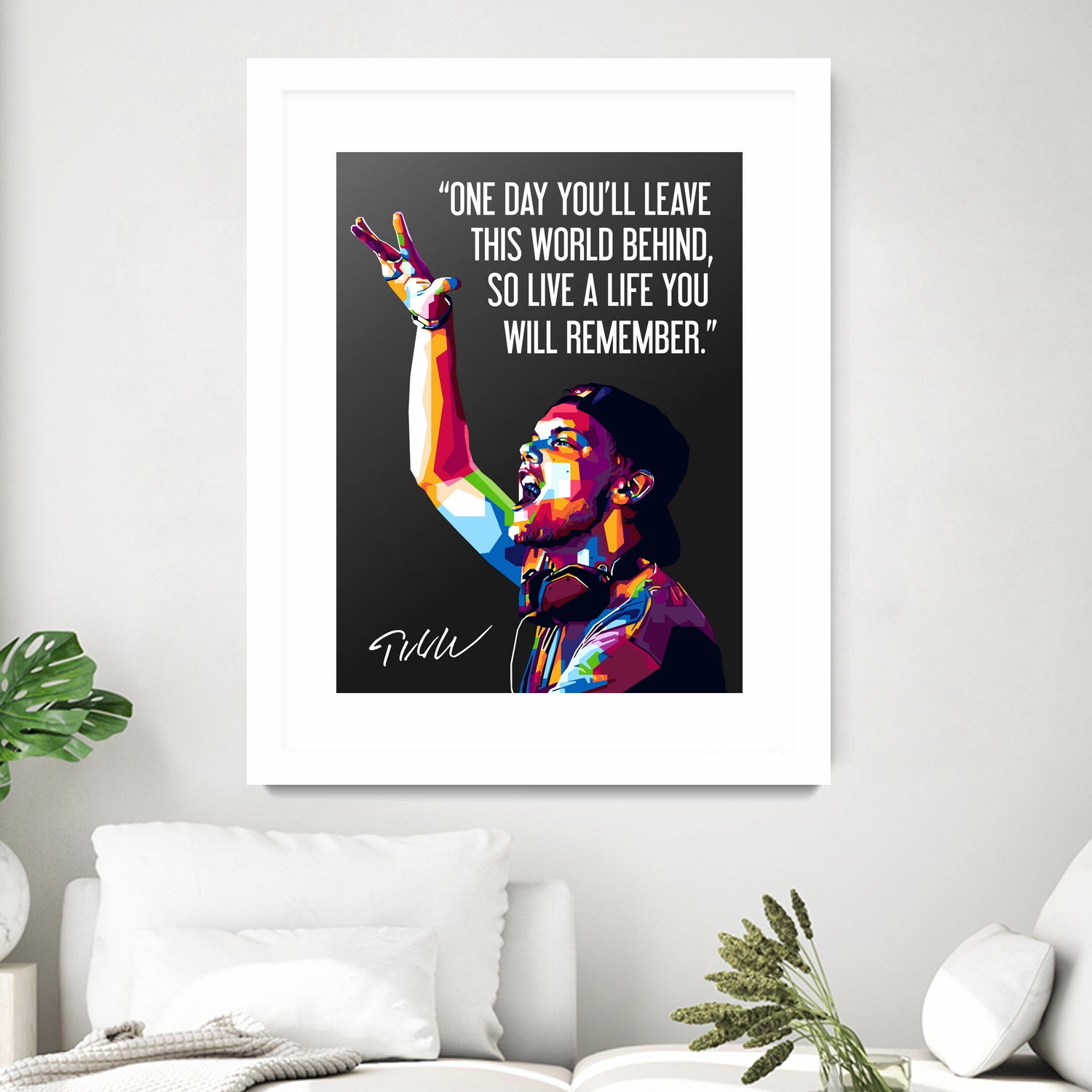 Avicii Quotes by Muamar Kadhafi on GIANT ART - black digital drawing