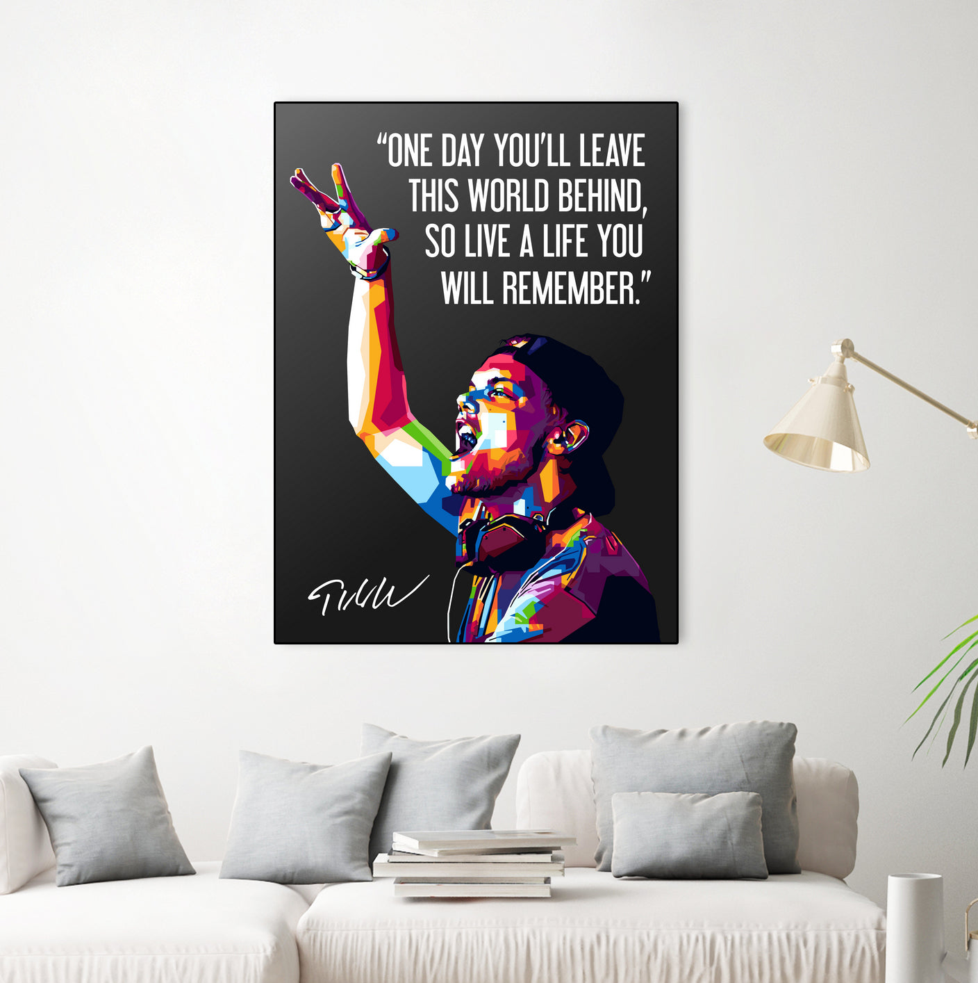 Avicii Quotes by Muamar Kadhafi on GIANT ART - black digital drawing