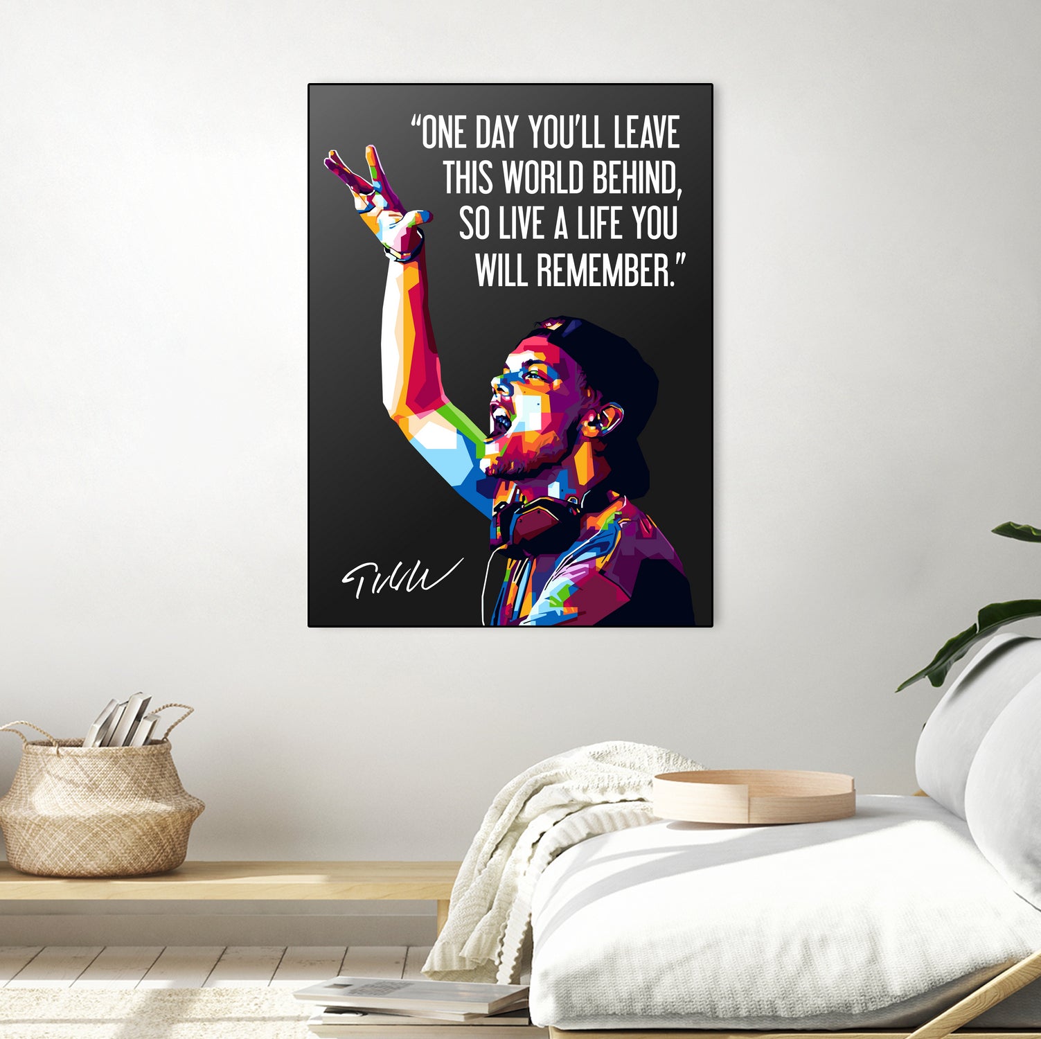 Avicii Quotes by Muamar Kadhafi on GIANT ART - black digital drawing