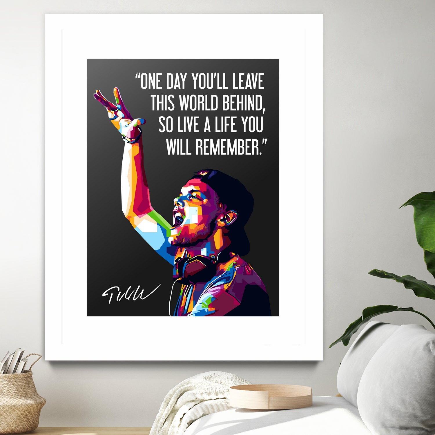 Avicii Quotes by Muamar Kadhafi on GIANT ART - black digital drawing