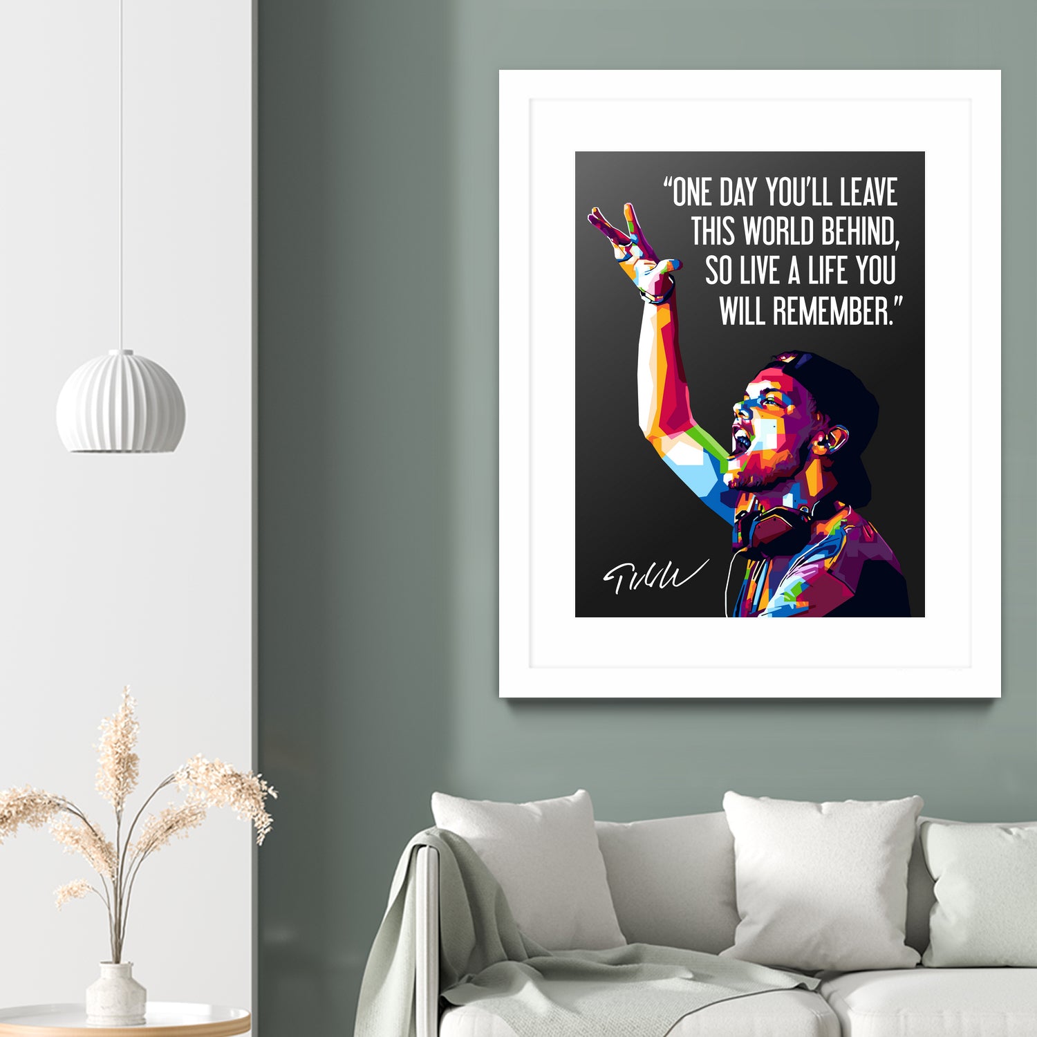 Avicii Quotes by Muamar Kadhafi on GIANT ART - black digital drawing