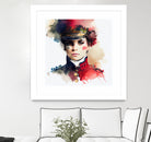 Watercolor Napoleonic Soldier Woman #3 by Isabel Cerdá Muñoz on GIANT ART - red digital painting