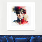 Watercolor Napoleonic Soldier Woman #3 by Isabel Cerdá Muñoz on GIANT ART - red digital painting