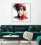 Watercolor Napoleonic Soldier Woman #3 by Isabel Cerdá Muñoz on GIANT ART - red digital painting