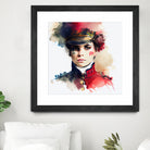 Watercolor Napoleonic Soldier Woman #3 by Isabel Cerdá Muñoz on GIANT ART - red digital painting