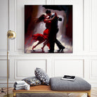 Tango in the rain. by Ievgeniia Bidiuk on GIANT ART - red digital painting