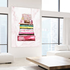 stack of fashion books and a gucci bag by miguel angel romero franco on GIANT ART - pink digital drawing