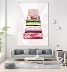 stack of fashion books and a gucci bag by miguel angel romero franco on GIANT ART - pink digital drawing