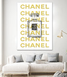 Chanel perfume fashion poster by miguel angel romero franco on GIANT ART - yellow digital drawing