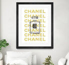 Chanel perfume fashion poster by miguel angel romero franco on GIANT ART - yellow digital drawing