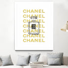 Chanel perfume fashion poster by miguel angel romero franco on GIANT ART - yellow digital drawing