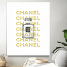 Chanel perfume fashion poster by miguel angel romero franco on GIANT ART - yellow digital drawing