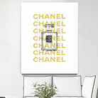 Chanel perfume fashion poster by miguel angel romero franco on GIANT ART - yellow digital drawing