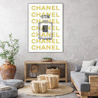 Chanel perfume fashion poster by miguel angel romero franco on GIANT ART - yellow digital drawing