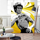 Bruce Lee by Nikita Abakumov on GIANT ART - yellow vector illustration