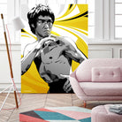 Bruce Lee by Nikita Abakumov on GIANT ART - yellow vector illustration