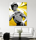 Bruce Lee by Nikita Abakumov on GIANT ART - yellow vector illustration