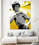 Bruce Lee by Nikita Abakumov on GIANT ART - yellow vector illustration