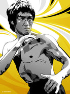 Bruce Lee by Nikita Abakumov on GIANT ART - yellow vector illustration