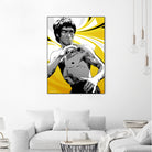 Bruce Lee by Nikita Abakumov on GIANT ART - yellow vector illustration