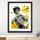 Bruce Lee by Nikita Abakumov on GIANT ART - yellow vector illustration