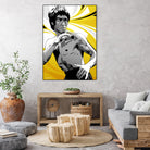 Bruce Lee by Nikita Abakumov on GIANT ART - yellow vector illustration