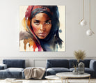 Watercolor Tuareg Woman #7 by Isabel Cerdá Muñoz on GIANT ART - brown digital painting