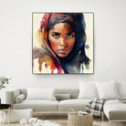 Watercolor Tuareg Woman #7 by Isabel Cerdá Muñoz on GIANT ART - brown digital painting