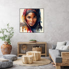 Watercolor Tuareg Woman #7 by Isabel Cerdá Muñoz on GIANT ART - brown digital painting