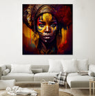 Powerful African Warrior Woman #1 by Isabel Cerdá Muñoz on GIANT ART - brown digital painting