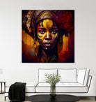 Powerful African Warrior Woman #1 by Isabel Cerdá Muñoz on GIANT ART - brown digital painting