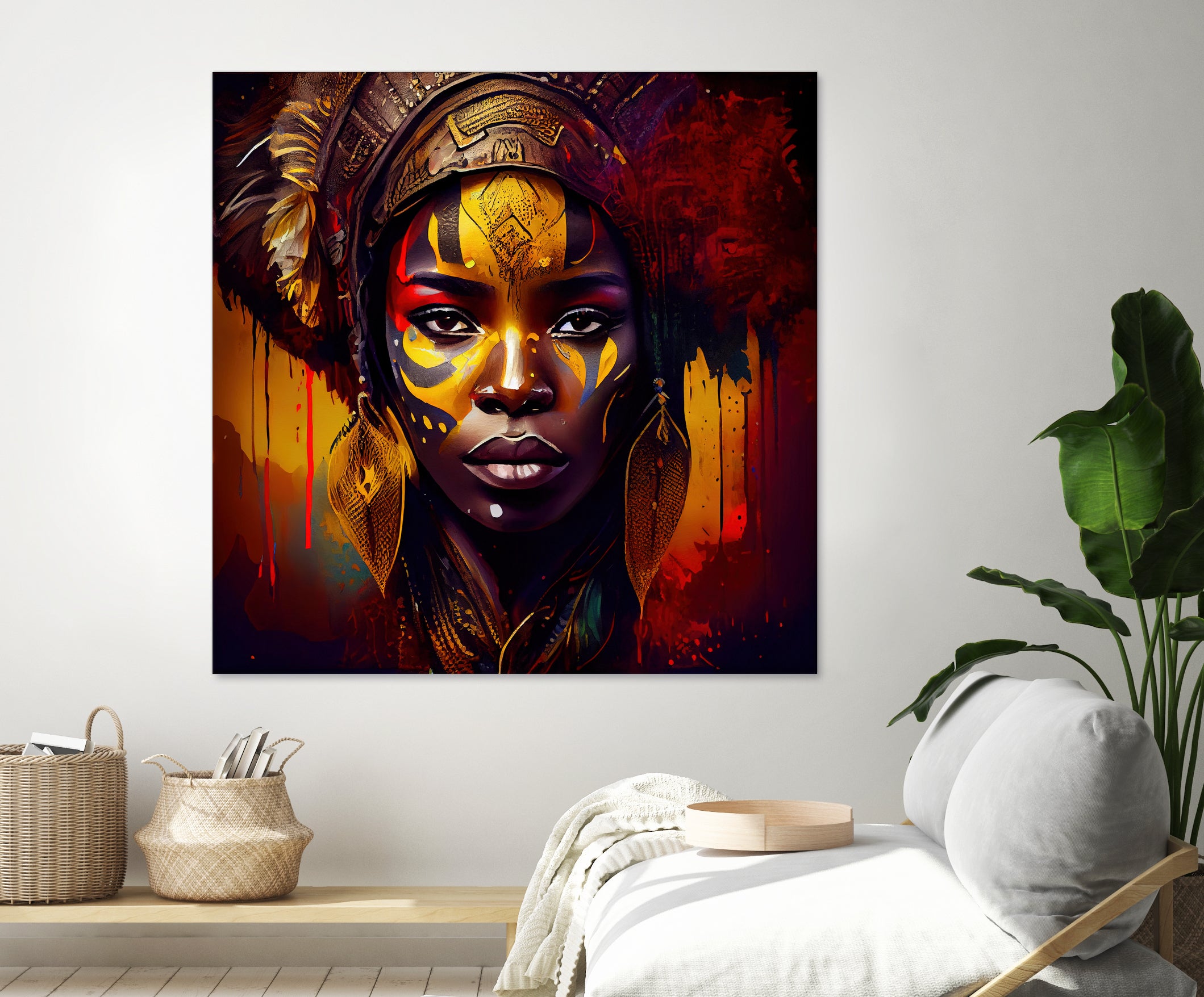 Powerful African Warrior Woman #1 by Isabel Cerdá Muñoz on GIANT ART - brown digital painting