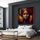 Powerful African Warrior Woman #1 by Isabel Cerdá Muñoz on GIANT ART - brown digital painting