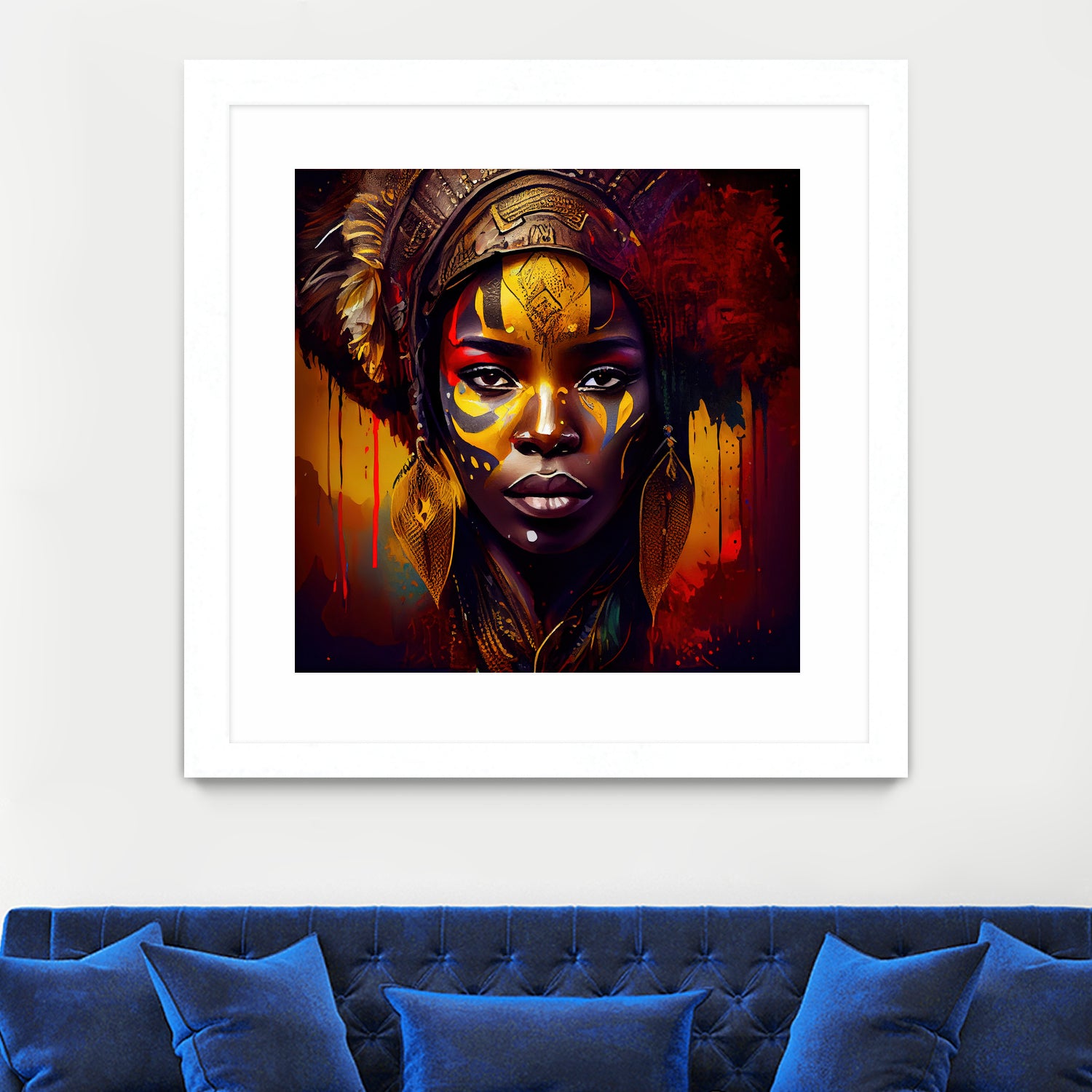 Powerful African Warrior Woman #1 by Isabel Cerdá Muñoz on GIANT ART - brown digital painting