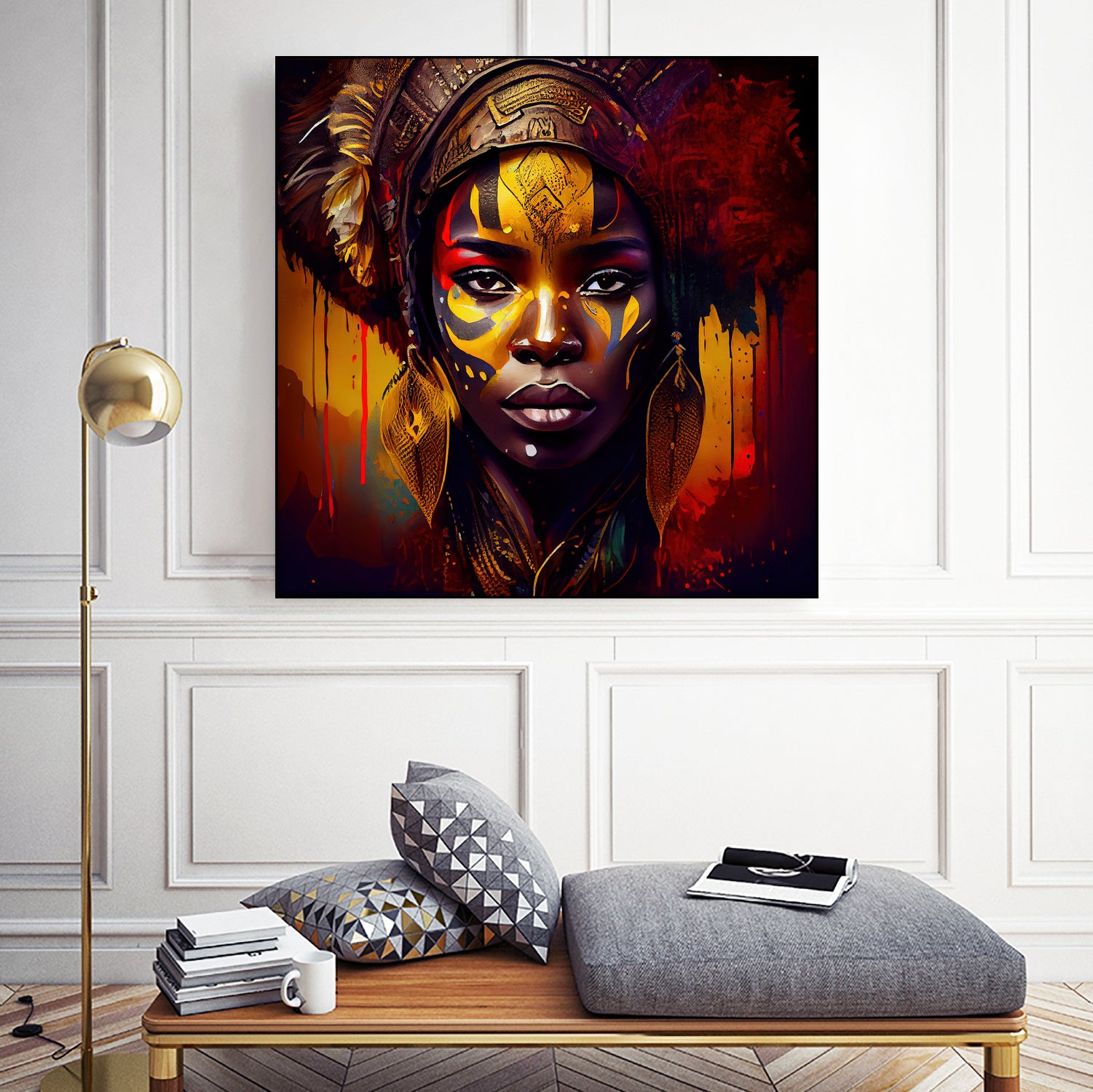 Powerful African Warrior Woman #1 by Isabel Cerdá Muñoz on GIANT ART - brown digital painting