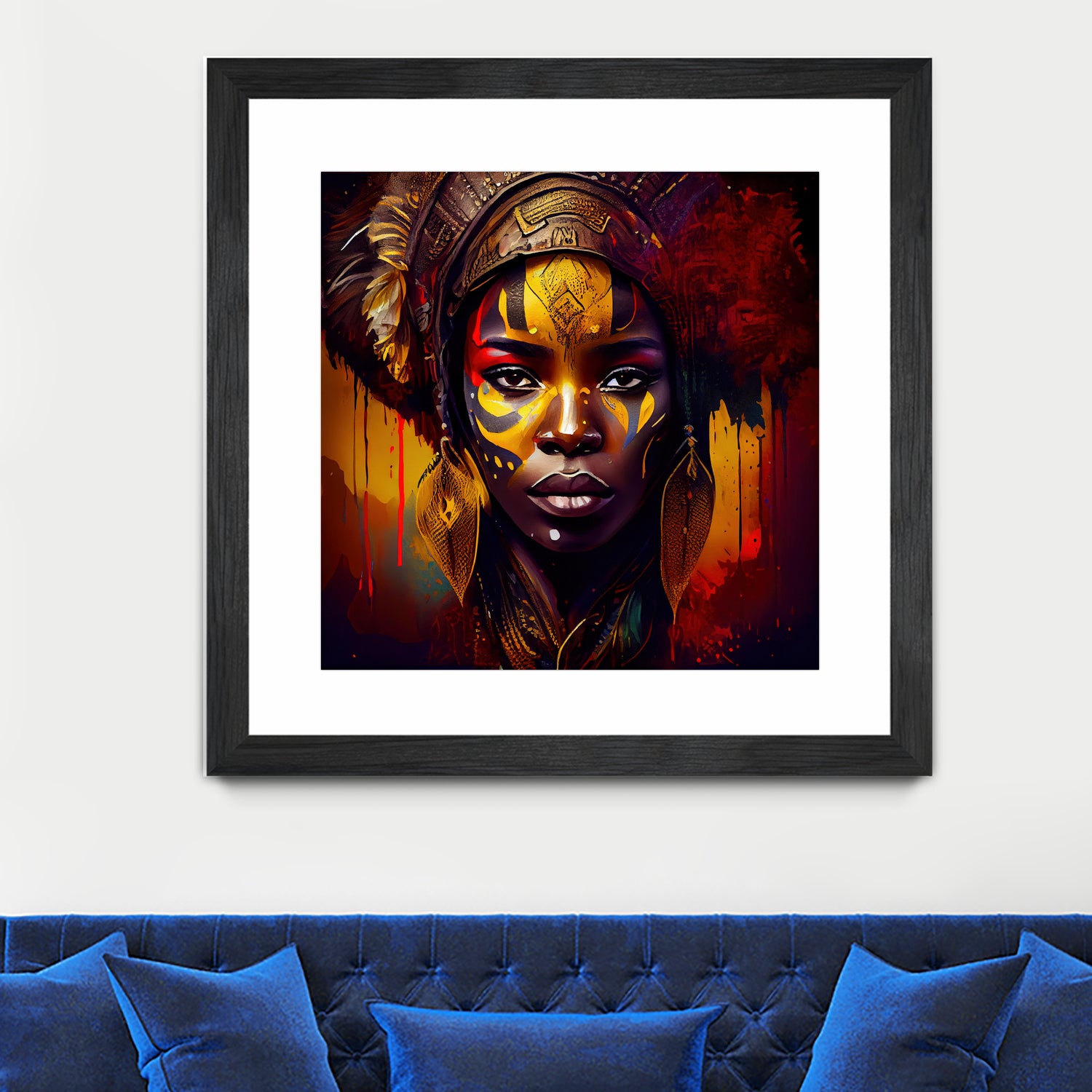 Powerful African Warrior Woman #1 by Isabel Cerdá Muñoz on GIANT ART - brown digital painting