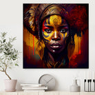 Powerful African Warrior Woman #1 by Isabel Cerdá Muñoz on GIANT ART - brown digital painting