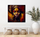 Powerful African Warrior Woman #1 by Isabel Cerdá Muñoz on GIANT ART - brown digital painting