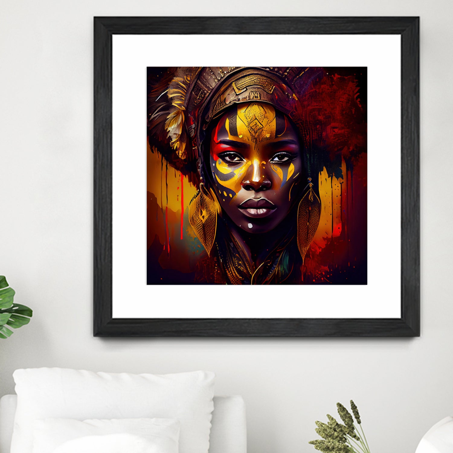 Powerful African Warrior Woman #1 by Isabel Cerdá Muñoz on GIANT ART - brown digital painting