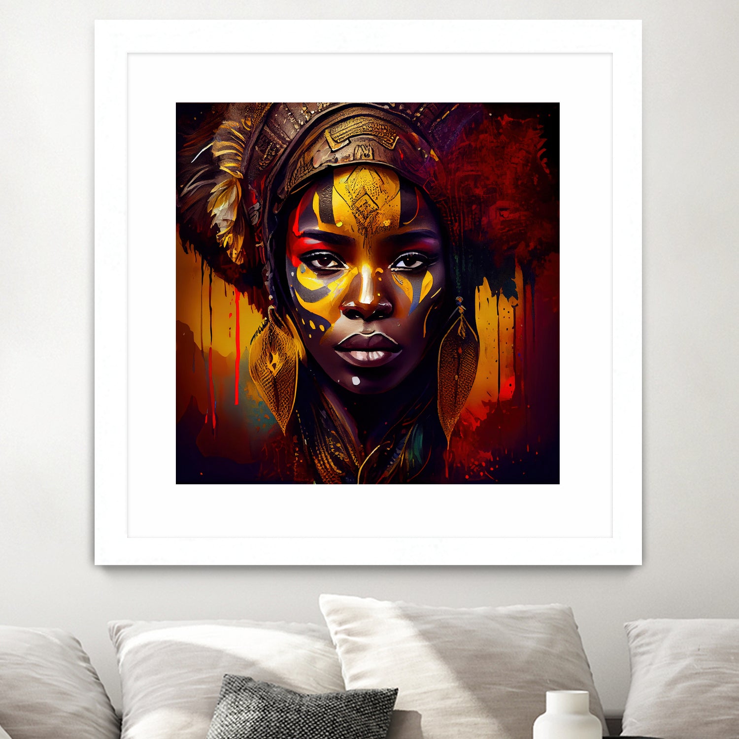 Powerful African Warrior Woman #1 by Isabel Cerdá Muñoz on GIANT ART - brown digital painting